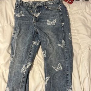 PACSUN butterfly baggy jeans